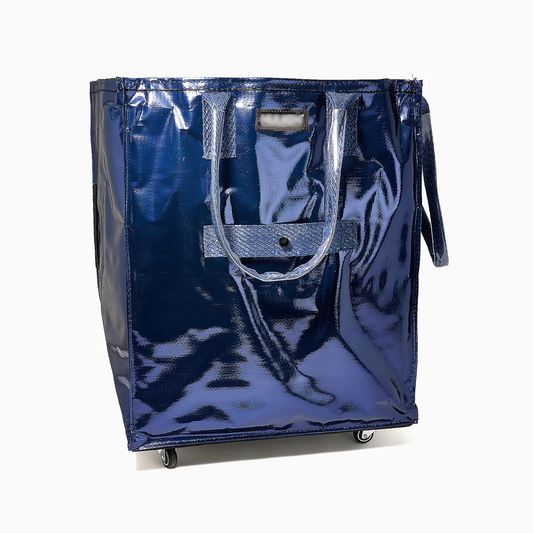 Rolling Tote Bag with Tonal Straps