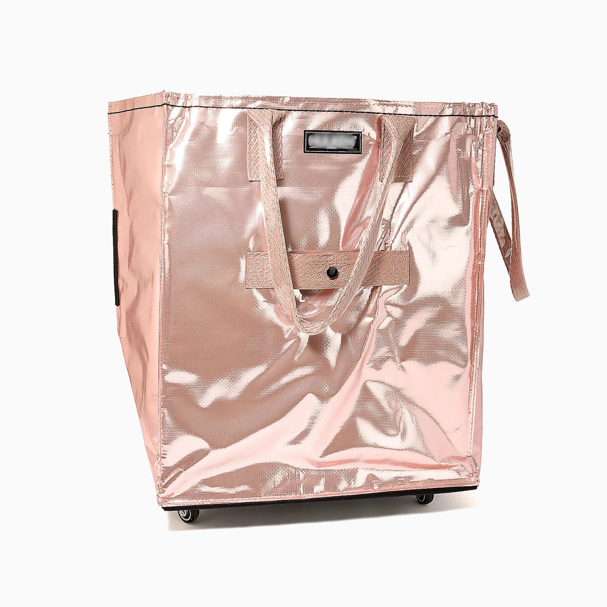 Rolling Tote Bag with Tonal Straps