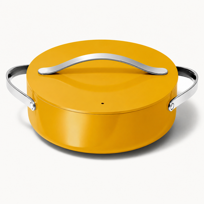 6qt Nonstick Ceramic Rondeau Pan with Lid